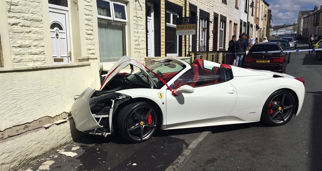 Lord-Aleem-And-The-Smashed-Up-Ferrari-458-Spider