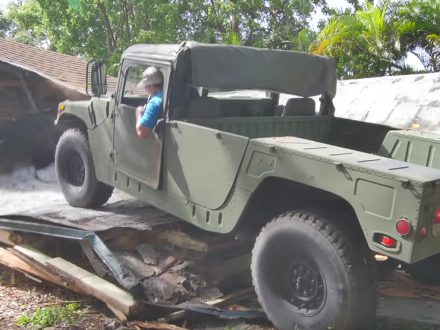 Landrover-Demolishes-House