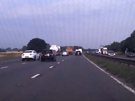 Moron Mercedes C Class Coupe Crash, dailycarblog.com