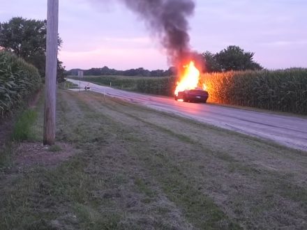 Dodge Hellcat destroyed by the Lord for eternal sins of humankind