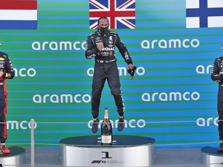 2020 Spanish Grand Prix Hamilton celebrates dailycarblog