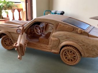 Wood Carved Scale Model car dailycarblog