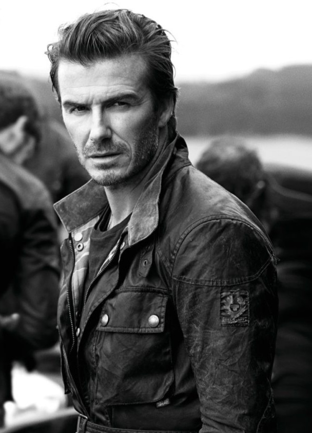David Beckham wearing cool Belstaff jacket