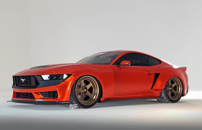 Ford Mustang 2022- Widebody Concept - Side elevation