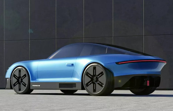 Electric Porsche 911 Concept - 2023 - Rear
