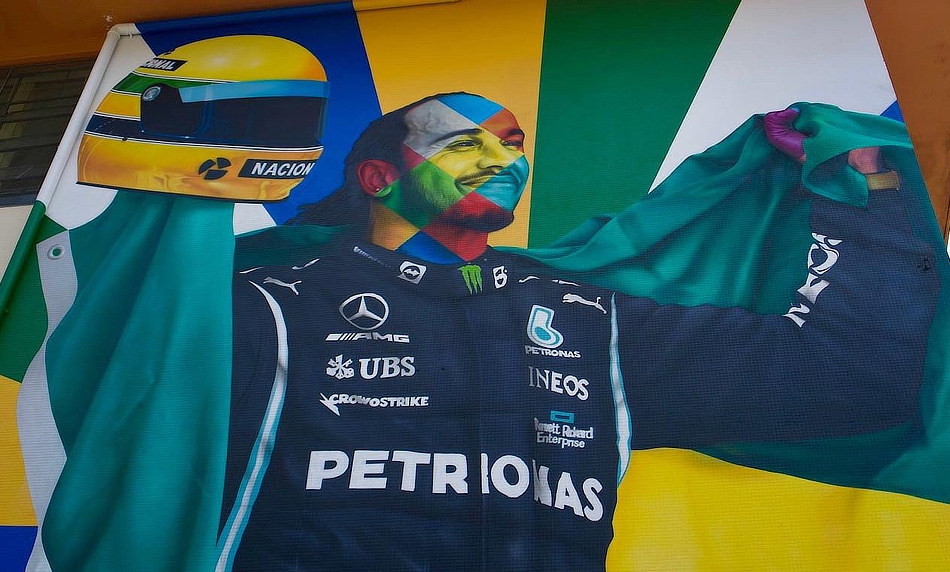 Lewis Hamilton - Brazil Mural 2023