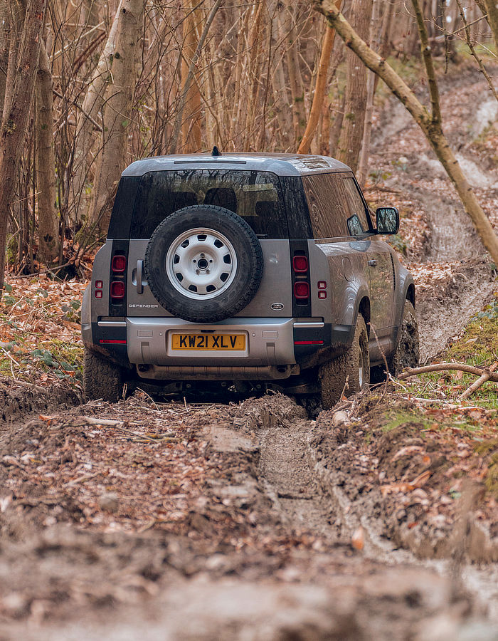 Land Rover Defender Review - 2023 - Forest driving