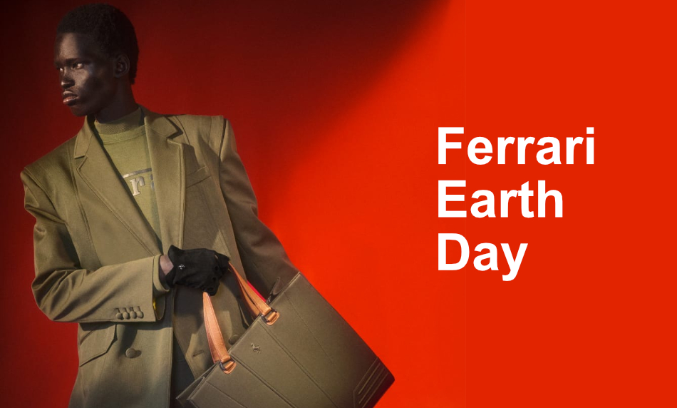 Ferrari Earth Day Fashion - Green Suit Guy
