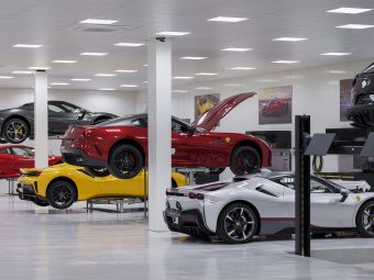 Ferrari In A Workshop