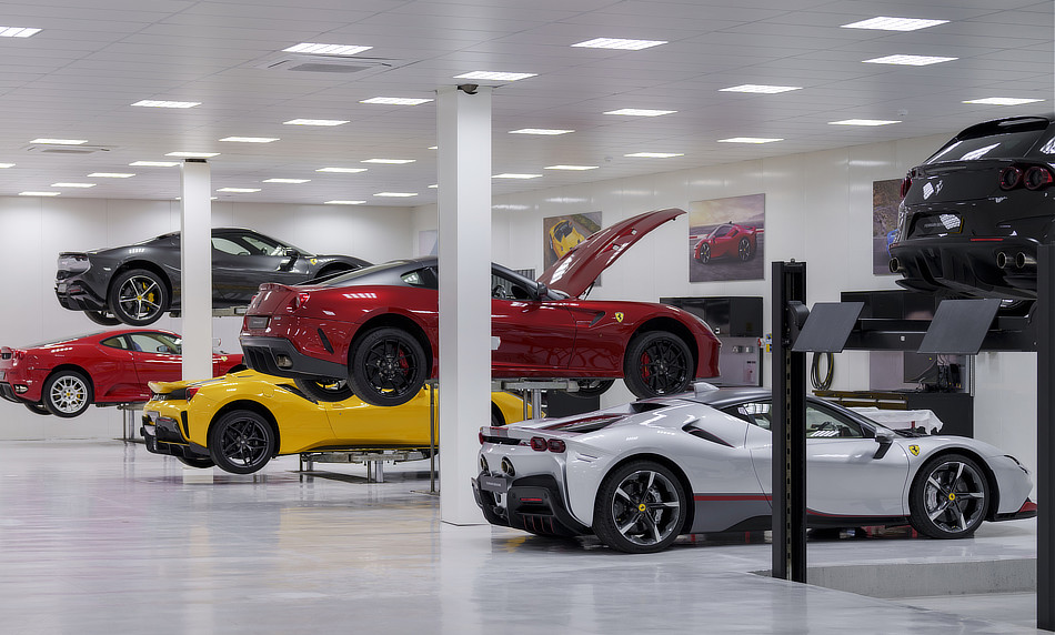 Ferrari In A Workshop