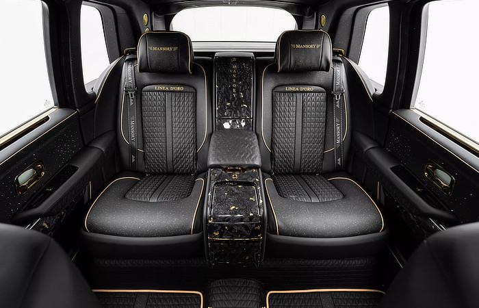 Mansory Rolls Royce Cullinan - Linea D'Oro - Rear Interior