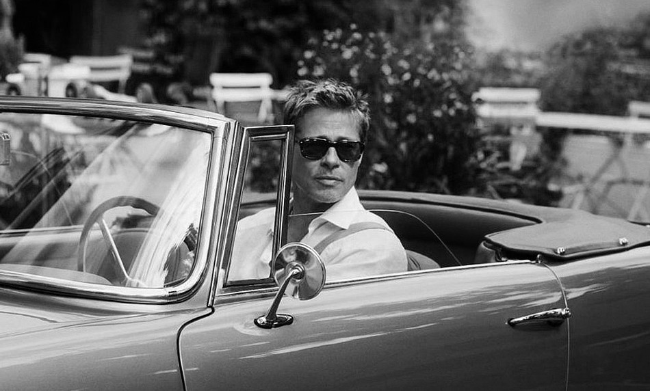 Brad Pitt Drives A Car in Italy