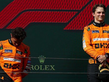 Lando Norris- visibly irked on the 2024 Hungarian Grand Prix Podium