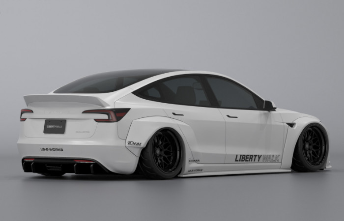 LibertyWalk - Tesla Model 3 Widebody rear stance