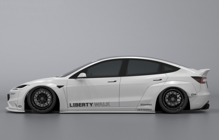 LibertyWalk - Tesla Model 3 Widebody side stance