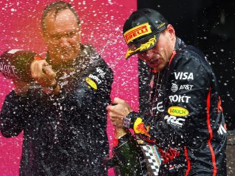 2025 Azerbaijan Grand Prix - Winner, Max Verstappen celebrating