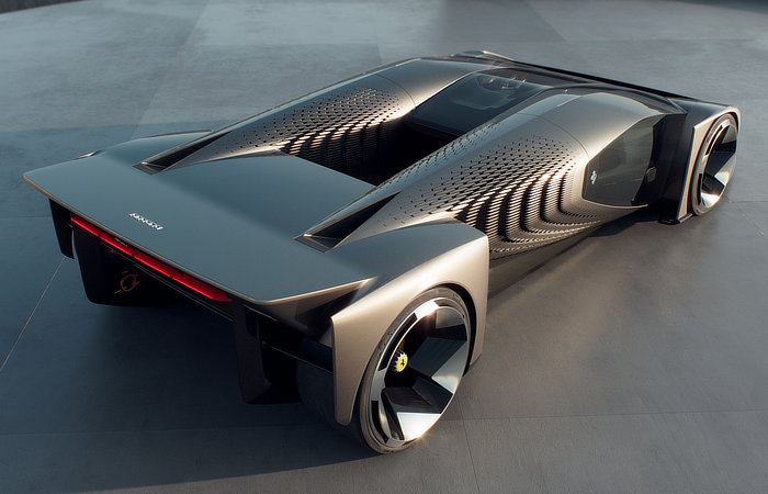 Ferrari F76 Hyperbolic Hypercar - Rear Squat