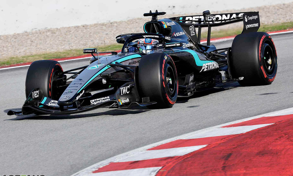 Mercedes W16 testing at Barcelona - 2026