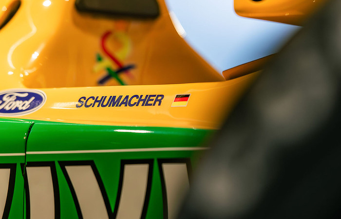 Michael Schumacher's Benetton B-192 05 F1 Car - Sticker Name