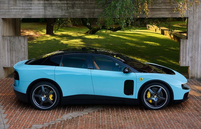 Ferrari Luce EV sedan - Garden Stance