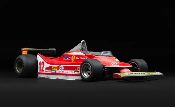 Gilles Villeneuve -Ferrari 312 T4 by Amalgam model - Stance