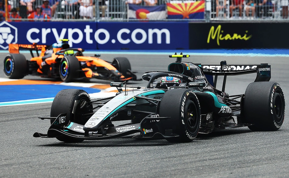 Kimi Antonelli leading the 2026 Miami Grand prix
