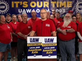 UAW workers strike at GM axle plant