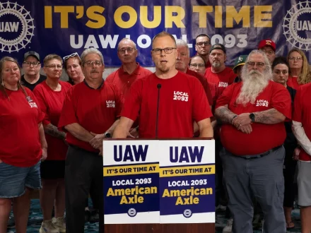 UAW workers strike at GM axle plant