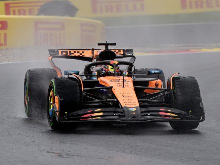 Oscar Pastry leading the 2025 Belgian Grand Prix