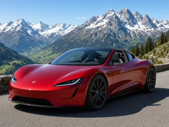 Tesla Roadster - Concept Render - Austrian Mountains