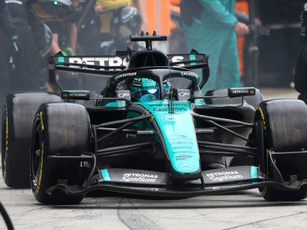 George Russell pit stopping at the 2026 Bahrain Grand Prix in Malaysia