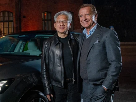 Jensen Huang alongside hakan Samuelsson