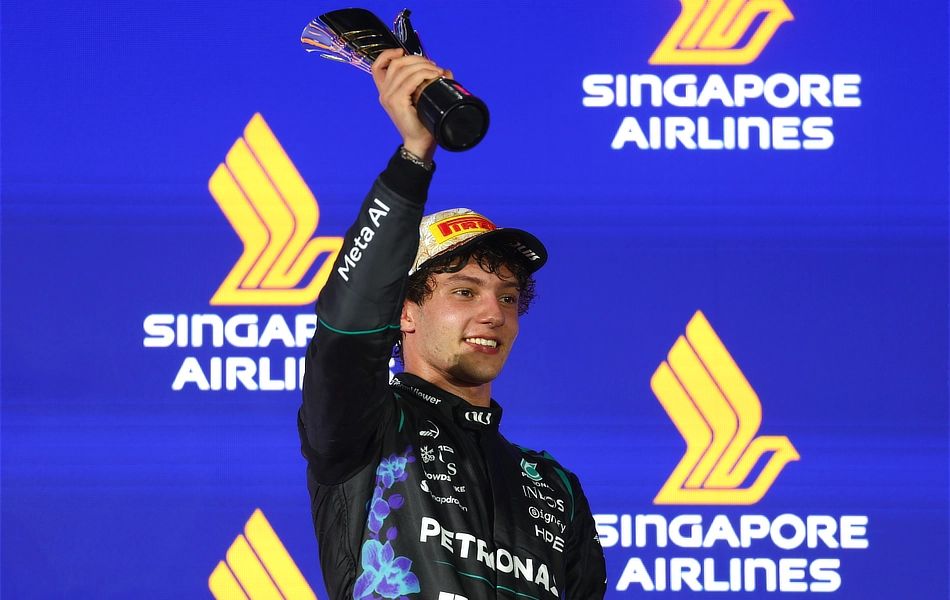 Kimi The Kid Antonelli closing in on historic F1 title after Singapore Grand Prix Podium