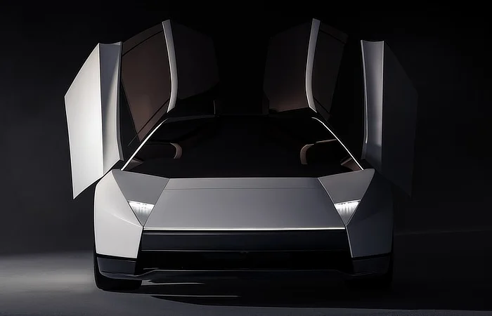 Tesla Roadster Rocket Car - Door Stance