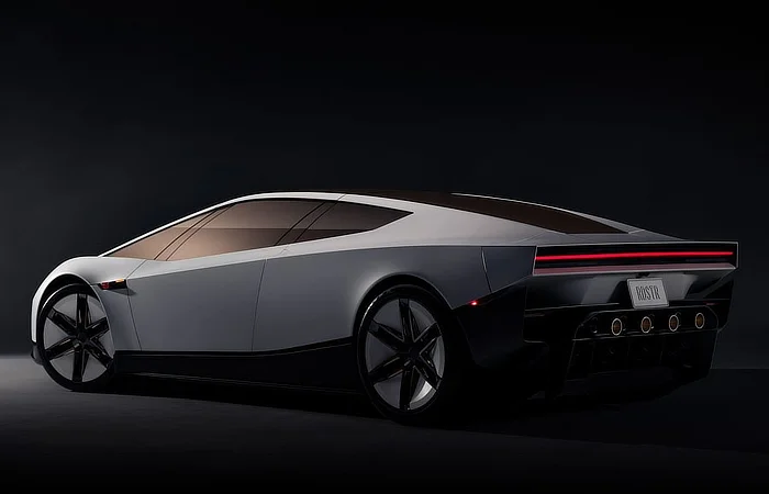 Tesla Roadster Rocket Car - Stanced