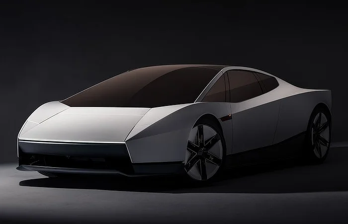 Tesla Roadster Rocket Car - Studio Stance